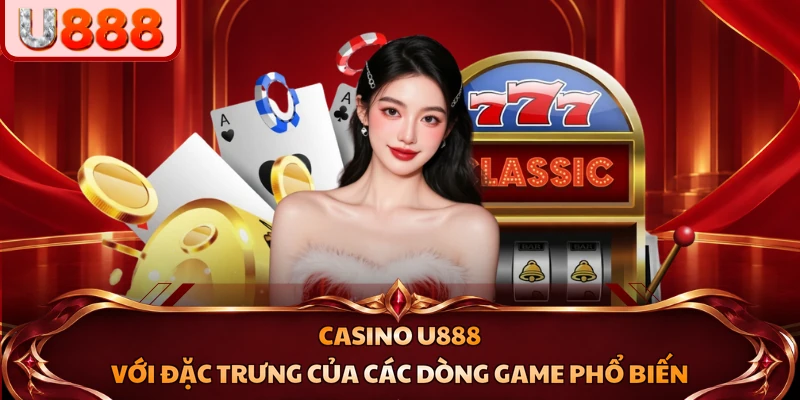 Casino U888 với đặc trưng của các dòng game phổ biến